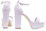 Thumbnail for your product : New Look Pink Patent Ankle Strap Platform Block Heels