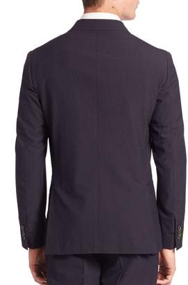 Saks Fifth Avenue Silk Blend Textured Stripe Jacket