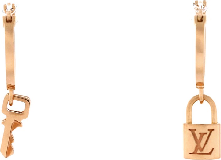 Louis Vuitton Lockit Hoop Earrings