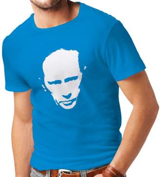 lepni.me Men's T-Shirt Russian Political Statement Design - Vladimir Putin, Russia ( Black Gold)