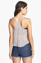 Thumbnail for your product : Love Squared Embroidered Racerback Crop Tank (Juniors)