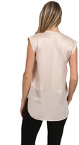 Thumbnail for your product : Rebecca Taylor Blocked Tee in Nude/Black
