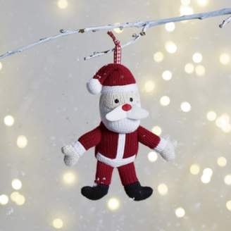 The White Company Knitted Father Christmas Decoration , Red, One Size