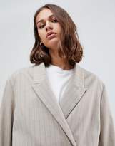 Thumbnail for your product : Weekday pinstripe blazer in beige