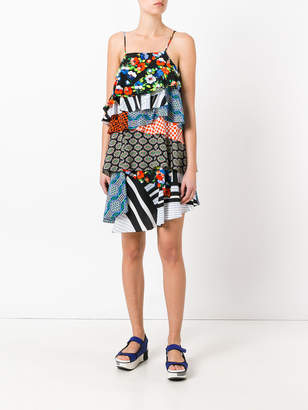 MSGM patch-effect frilled dress