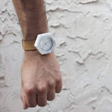 Thumbnail for your product : Mason Watch with Hexagon White Marble Body & Tan Strap
