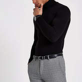 Thumbnail for your product : River Island Black slim fit roll neck jumper