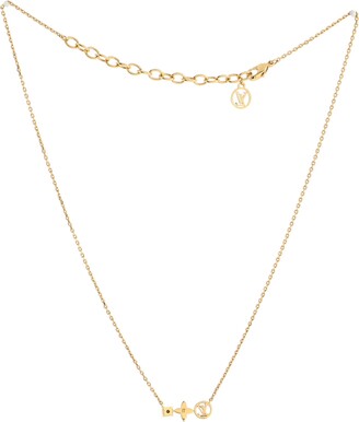 Louis Vuitton Petit Louis Necklace Gold Brass