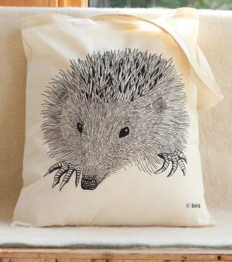 Bird Hedgehog Print Tote Bag