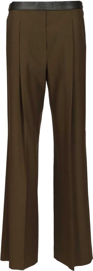 Loewe Logo Embossed Pleat Detail Trousers