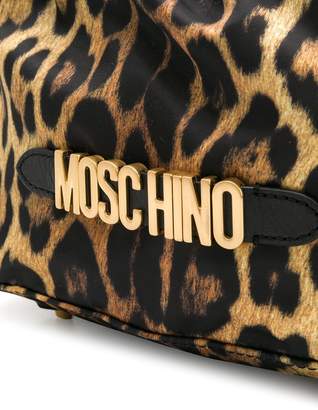 Moschino leopard print bucket bag