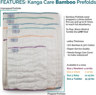 Kanga Care rayon from Bamboo Prefold Cloth Diapers (6pk) - Size 3 : Baby Beige