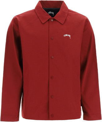 stussy jacket red