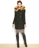 Thumbnail for your product : BCBGeneration Faux-Fur-Trimmed Toggle Duffle Coat