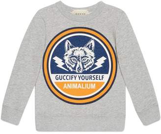 Gucci Children's sweatshirt with wolf print