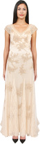Thumbnail for your product : Sue Wong Lace Godet Gown in Antique Champagne