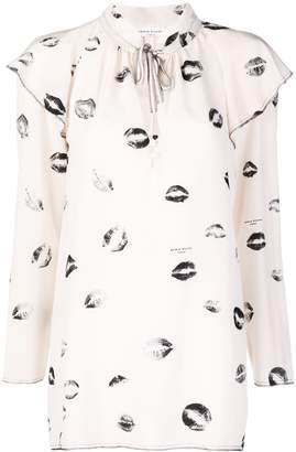 Sonia Rykiel lip print blouse