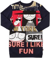 Thumbnail for your product : Little Marc Jacobs Printed Cotton Blend Sweater Dress