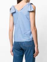 Thumbnail for your product : Odeeh bow detail striped tank top