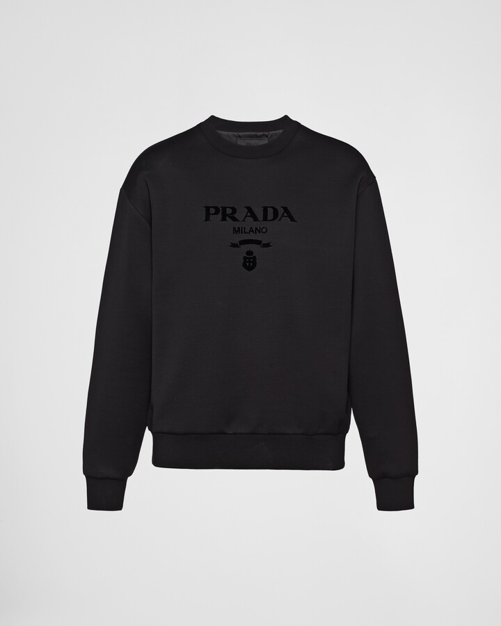 Prada Printed Crew Neck Pullover