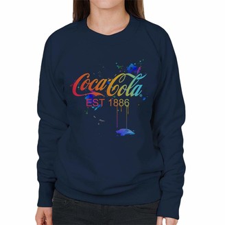 Coca Cola Colour Paint Spatter Women's Sweatshirt Navy Blue - ShopStyle  Jumpers & Hoodies