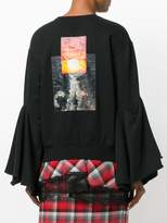 Thumbnail for your product : Facetasm graphic ruffle sleeve sweatshirt