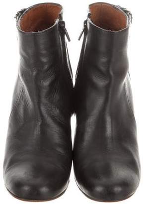 Lanvin Leather Wedge Booties