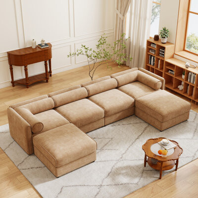 Latitude Run Modular Sectional Sofa With Storage Extra Large U Shaped Sectional Couch For Living Room Convertible Modular Sofa Couch With Storage Ottoman Deep S