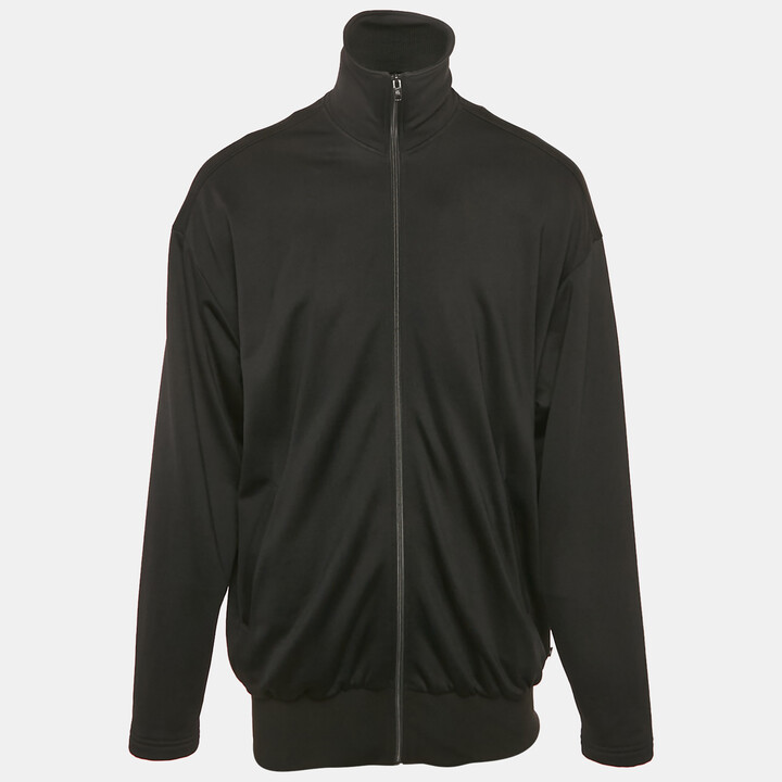 Balenciaga Black Jersey Zip-up Jacket L