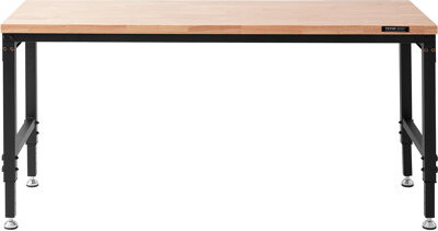 WFX Utilityâ"¢ Doraville Manufactured Wood Top Height-Adjustable Workbench with Wheels