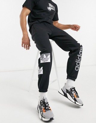 adidas Forum sweatpants in black and pink - ShopStyle Pants