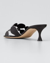 Thumbnail for your product : Manolo Blahnik Haribalmu Leather Slide Heel Sandals