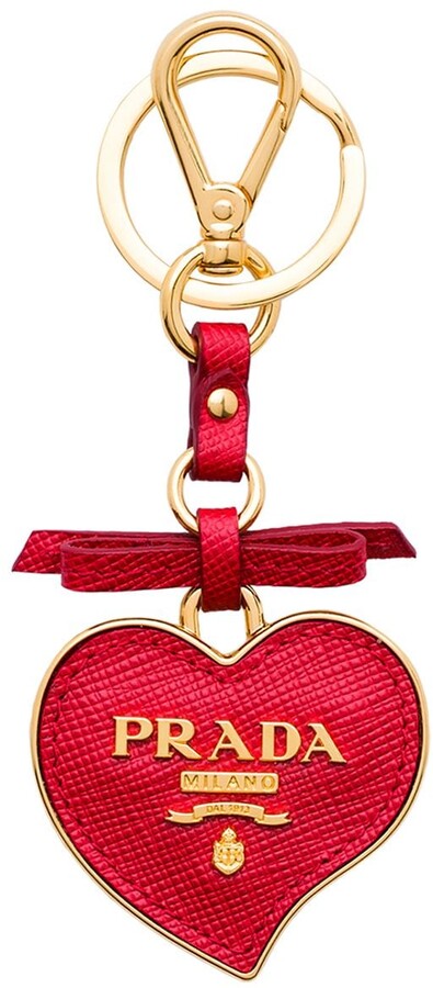Prada Trick heart-shaped keychain - ShopStyle