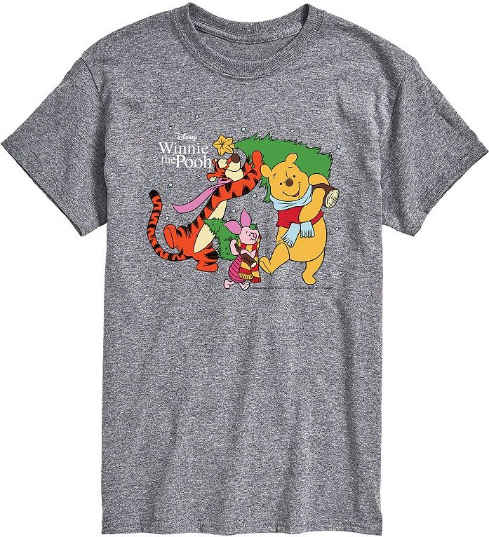 Licensed Character Big & Tall Disney's Winnie The Pooh Christmas Tree Graphic Tee