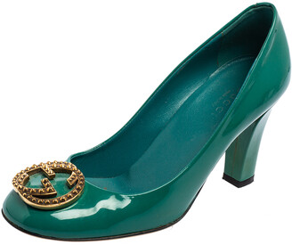 gucci green pumps