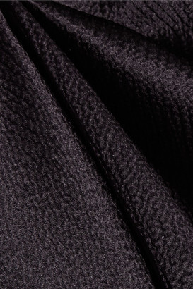 Maiyet Asymmetric Textured-Silk Top