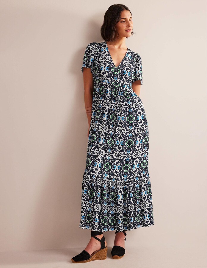 Boden V-neck Tiered Maxi Dress - ShopStyle