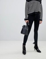 Thumbnail for your product : Pieces Skinny Jeans With Lace Up Back Detail