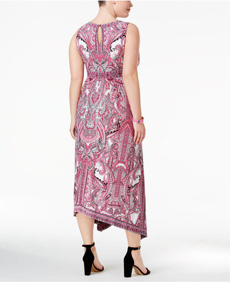 INC International Concepts Plus Size Handkerchief-Hem Maxi Dress, Created for Macy's