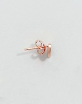Thumbnail for your product : Johnny Loves Rosie Rose Gold Plated Heart Stud Earrings with Green Gem Detail