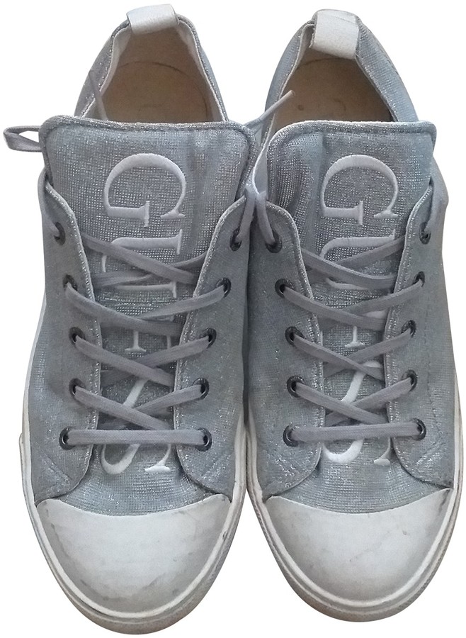 guess silver trainers