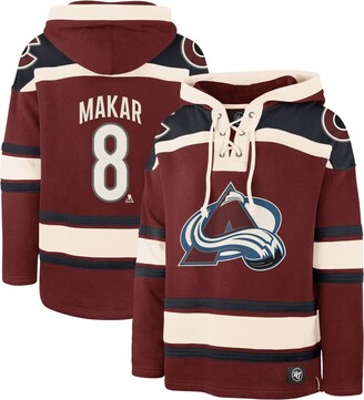 Men's Colorado Avalanche Cale Makar '47 Burgundy Player Lacer Pullover  Hoodie
