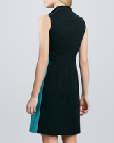 Thumbnail for your product : Lafayette 148 New York Ashton Zip-Front Colorblock Dress