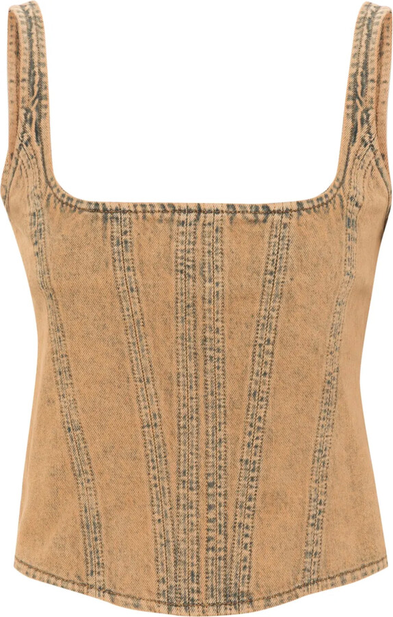 Giuseppe di Morabito Denim Corset Top