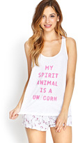 Thumbnail for your product : Forever 21 Spirit Animal PJ Set
