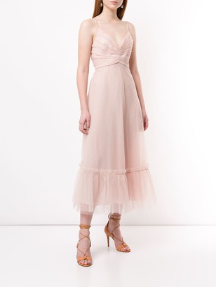 Zimmermann Dotted Tulle Flared Dress
