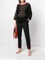 Thumbnail for your product : Blumarine High-Waisted Embellished Trousers