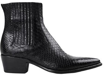 mens black snake skin boots