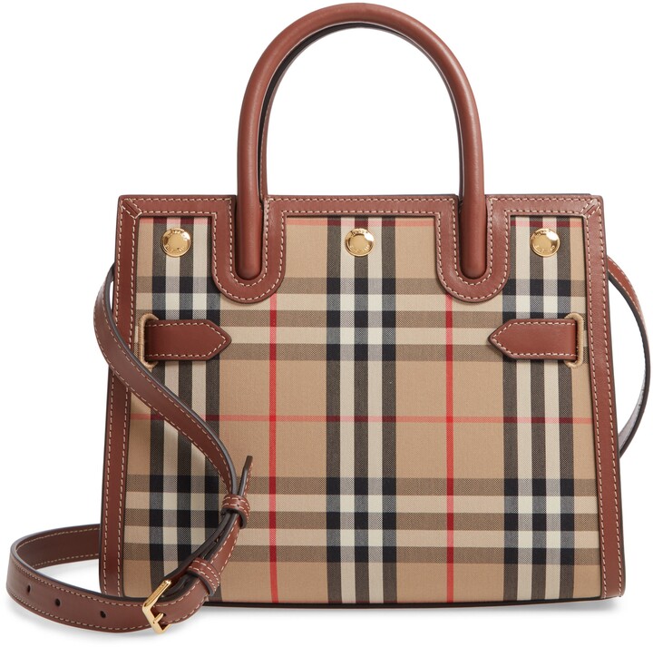 Leather mini bag Burberry Beige in Leather - 34951955