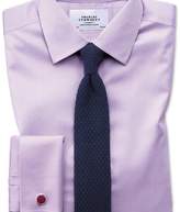 Thumbnail for your product : Charles Tyrwhitt Extra slim fit non-iron puppytooth lilac shirt